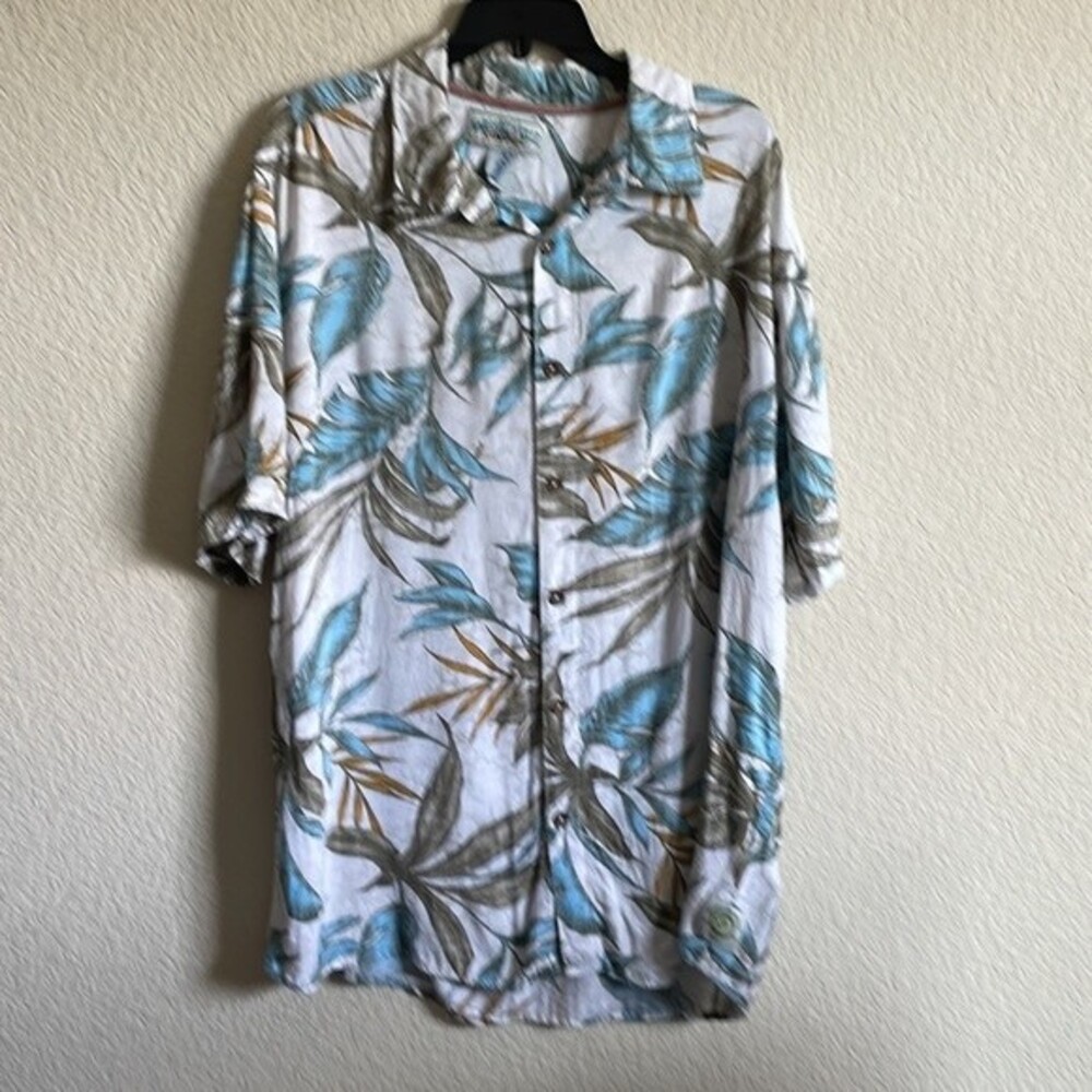 MargaritaVille vintage Mens Tropical island hawaiian short sleeve  button Shirt